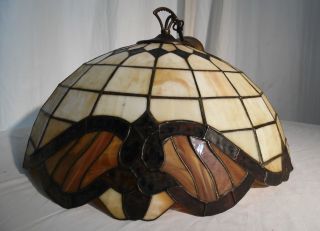 Antike Tiffany - Lampe Deckenleuchte Um 1900 Jugendstil Top - Bild
