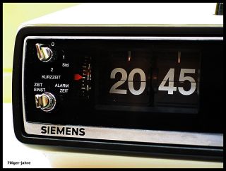 Siemens Alpha - Klappzahlen - Radio - Radiowecker - Wecker - Flip Clock - 70er Jahre - Vintage Bild