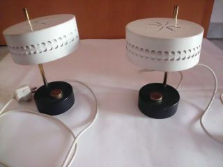 2 Alte Lampen Tischlampe Schreibtischlampe 50er Metall Design Lampen Leuchte Bild