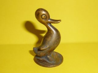 Art Deco Bronze Figur Ente Stilisiert Gluttöter Hagenauer Ära Bild