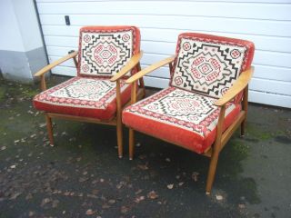 2 Sessel Klassisches Danish Design Easy Chair 60tis Bild
