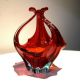 Murano Glas,  Konfektschale,  Tolles Design,  Rot,  1950er Jahre Rockabilly 1950-1959 Bild 2