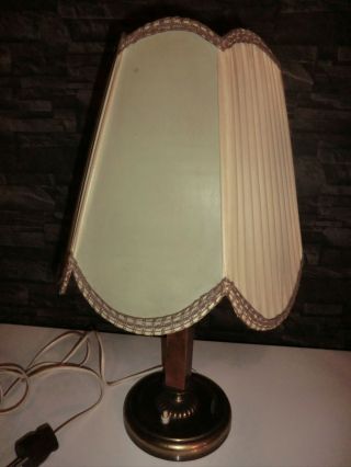 Antike Tischlampe Lampe Mit Schirm 50 Cm Hoch 30 - Iger Jahre Bild