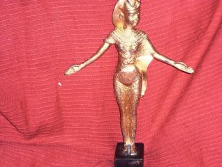 Skulptur Göttin Isis Bronze Vergoldet.  Um 1960 Bild