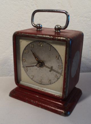 Alter Mechanischer Wecker Aus Den 20er/30er Jahren Aus Metall,  Funktioniert Bild