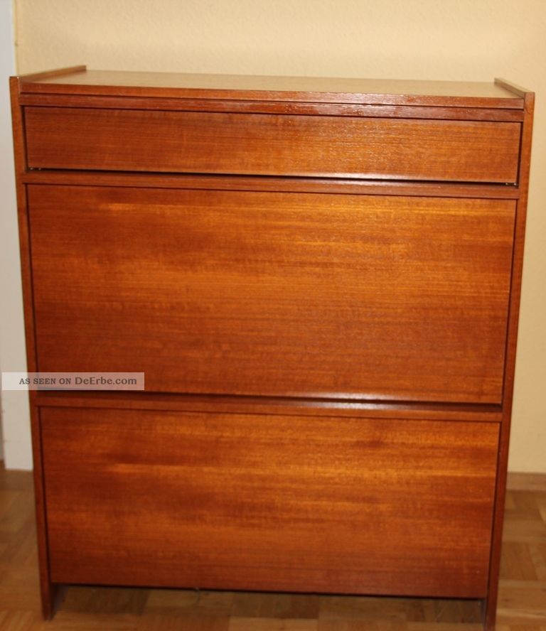 Teak Schuhschrank Schrank Kommode 1950-1959 Bild