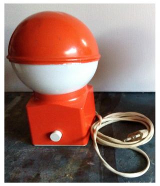 Pilzkopflampe 60/70er Jahre Orange Tischleuchte,  Lampe 70s Panton Space Age Bild