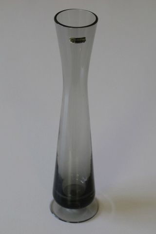 Schlanke Wmf - Vase Auf Fuß,  Rauchglas,  Grau,  22 Cm Hoch - Kristallglas - Bild