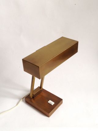 Pfäffle Lese Lampe Schreib Tisch Banker Arbeits Leuchte 60er Vintage Messing Bild