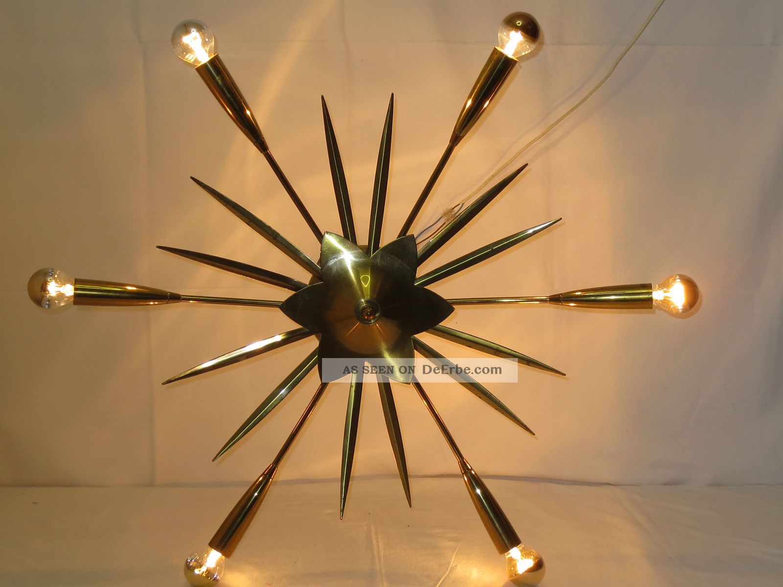 50er Tütenlampe Deckenlampe Deckenleuchte Rockabilly Spinne Midcentury Lampe 1950-1959 Bild