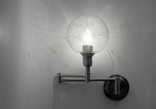 Kugel Bubbel Gelenkleuchte Scherenleuchte Edelstahl Klapparm Im 70er Stil Lampe Bild
