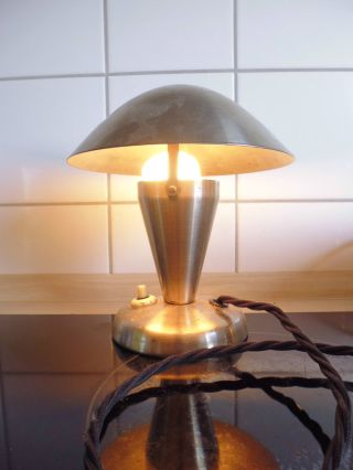 Artdeco - Tischlampe - - Bauhaus - - Deutscher Hersteller - Poliertes Metall - Org - 20er Bild