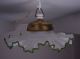 Jugendstil - Deckenlampe Mit Messing Baldachin 1920-1949, Art Déco Bild 3