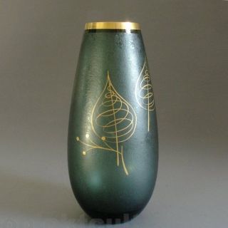 50s Glas Vase By Füger & Taube Vase Golddekor Gio Ponti Fornasetti Era 1950er Bild