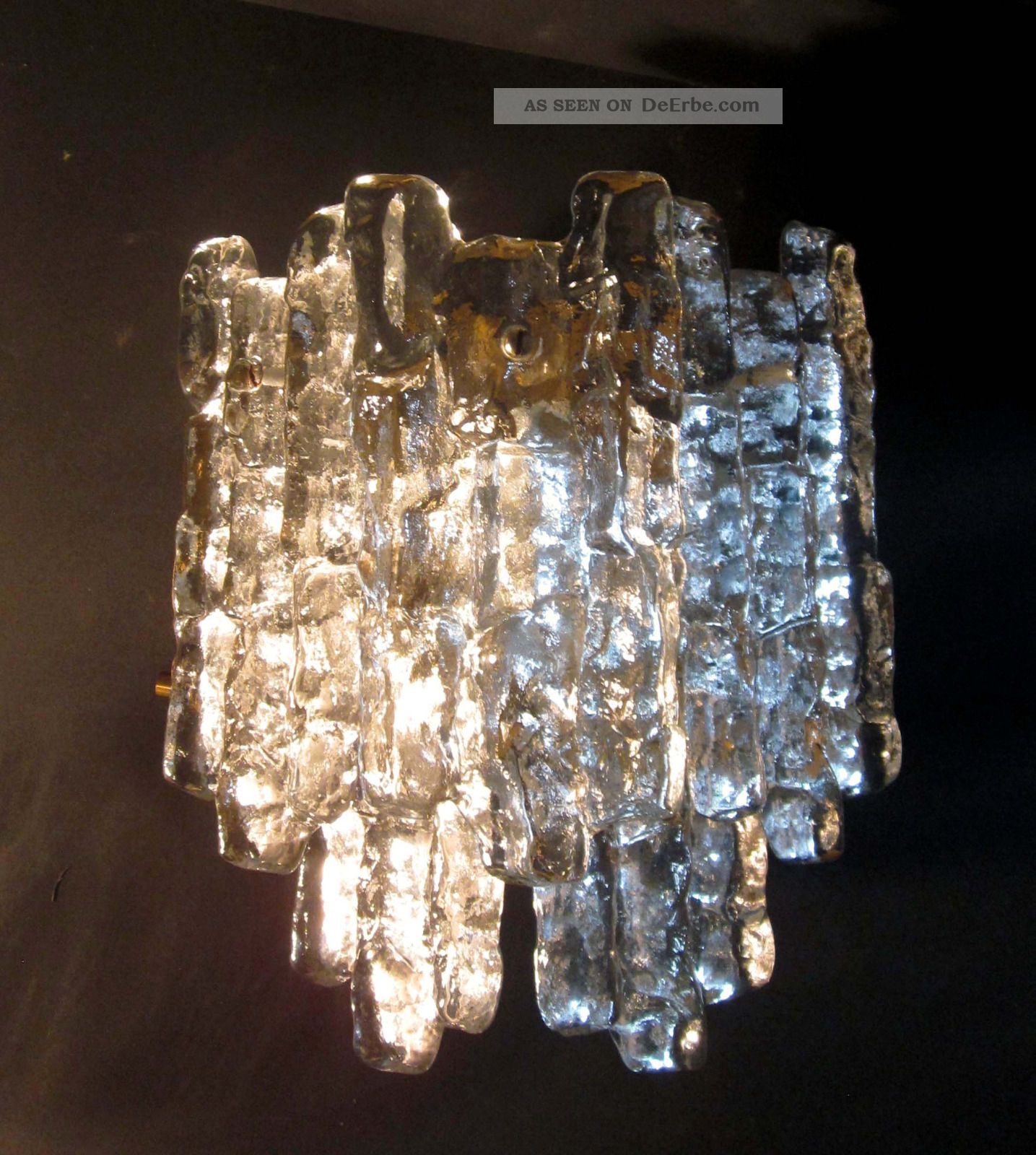 Kalmar Franken Kg Eisglas Eiszapfen Leuchter Lampe Wandlampe Ice Glas