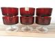 6 Rote Luminarc Sektschalen Gläser Dessertschale 60er Frankreich Rockabilly 1960-1969 Bild 2
