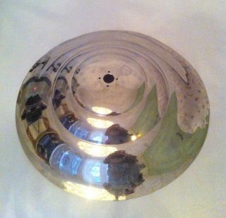 Petitot Fluter Schirm Für Eine Art Deco Stehlampe Aus Vernickeltem Metall Bild
