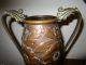 Seltener Jugendstil Vase 32 Cm Hoch 1910 - 1920 Handarbeit Dicke Kupferarbeit Kupfer Bild 2