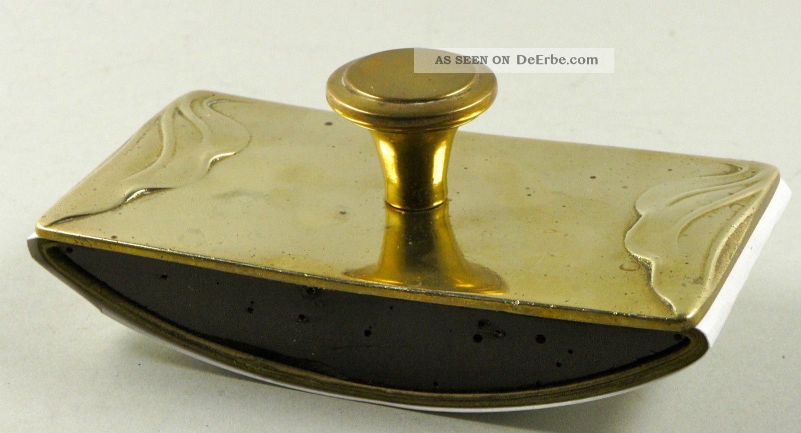 Löschwiege,  Tintenlöscher,  Jugendstil,  Messing Lbh 13x7x5 Cm.  Antik. 1890-1919, Jugendstil Bild
