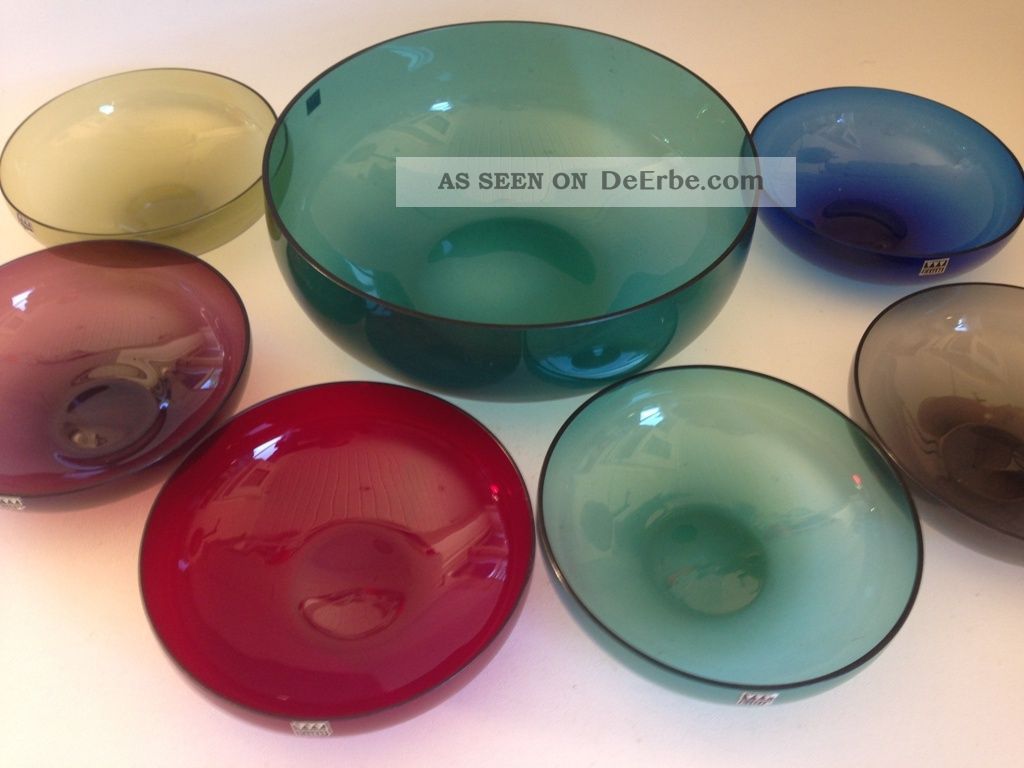 Eisch 1 Grosse Schale Und 6 Kleine Schale 1950-1959 Bild