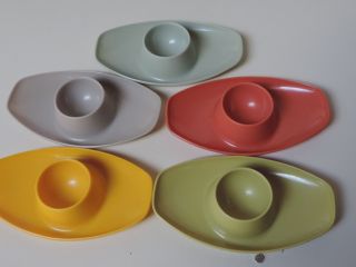Valon - Geschirr,  5 Eierbecher,  Plastik,  Plastikeierbecher,  60er - 70er Jahre Bild