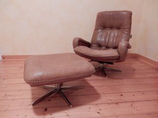 De Sede S - 231 Vintage Lounge Chair Sessel Ledersessel & Ottomane Cor 70er Bild