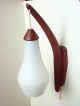 Teak Wandlampe Lampe Danish Modern Design 60er 70er Opalglas Wall Lamp Vintage 1960-1969 Bild 2
