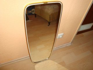 Orig.  50er Jahre - Spiegel - Wandspiegel - Messing - Weiss - Selten°°°°°°°°°°°°°°°°°°°°°° Bild