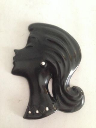 Wandmaske Schwarz Weiß Keramik 50er Jahre 50s Design Pottery Wall Mask Bild