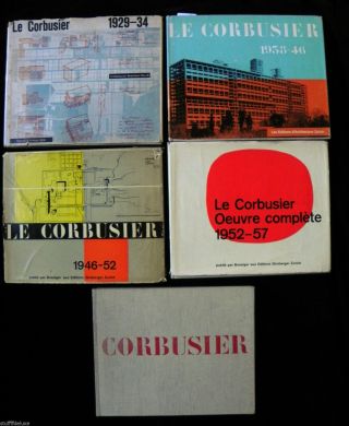 5 BÄnde Oevre Le Corbusier ° 1929 - 34,  1938 - 46,  1946 - 52,  1952 - 57,  1957 - 65 Bild