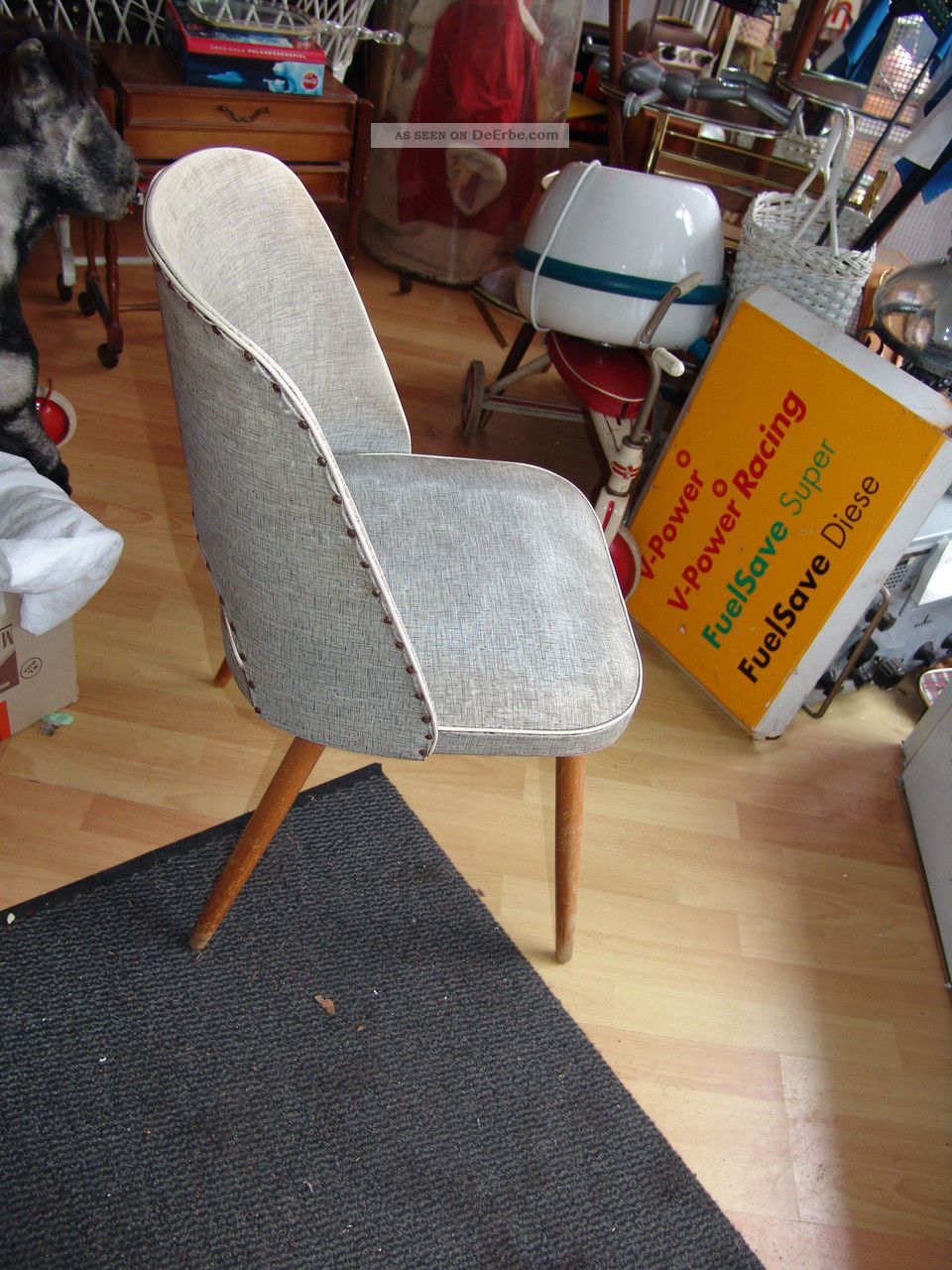 Vintage Mid Century Stuhl Cocktailstuhl Holzrohr Rockabilly 50s 50er