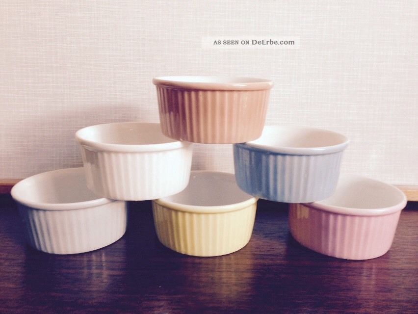 Sechs Rosenthal Soufflé Förmchen Aus Den 50er Jahren 1950-1959 Bild