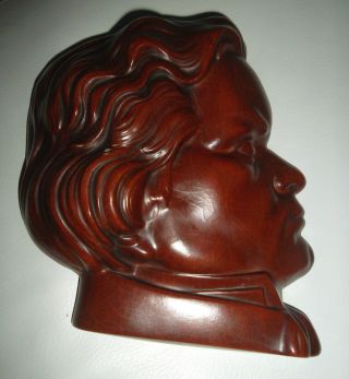 Wandmaske Maske Keramik Mai 630 Goebel 1959 Hummelwerke,  H=20 Cm,  Beethoven Musik Bild