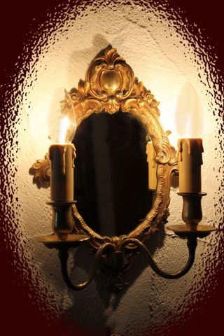 Antike Spiegel - Wand - Lampe,  Kommoden - Leuchte,  Elsass Stil Louis Xiv Bild