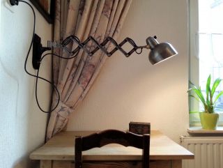 Escolux Scherenlampe Schreibtischlampe Werkstatt Lampe Loft Art Deco Bauhaus Bild