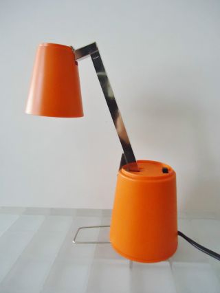 Lampette Tischlampe Orange Designklasslker Kult Panton Space Age 70er J. Bild