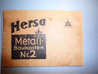 Hersa - Metallbaukasten Nr.  2,  Vollzählig,  Gut Erhalten,  Anleitung,  50erjahre,  Seltentop Bild