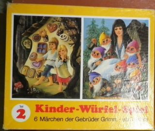 Altes Dreh Würfel Märchen Puzzle Kinder Spiel,  Bilder Puzzle Märchen In Ovp Bild