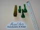 4 Stück Miniatur Vasen Für Puppenstube Lauscha Glas Mundgeblasen Pu3 Original, gefertigt vor 1970 Bild 2