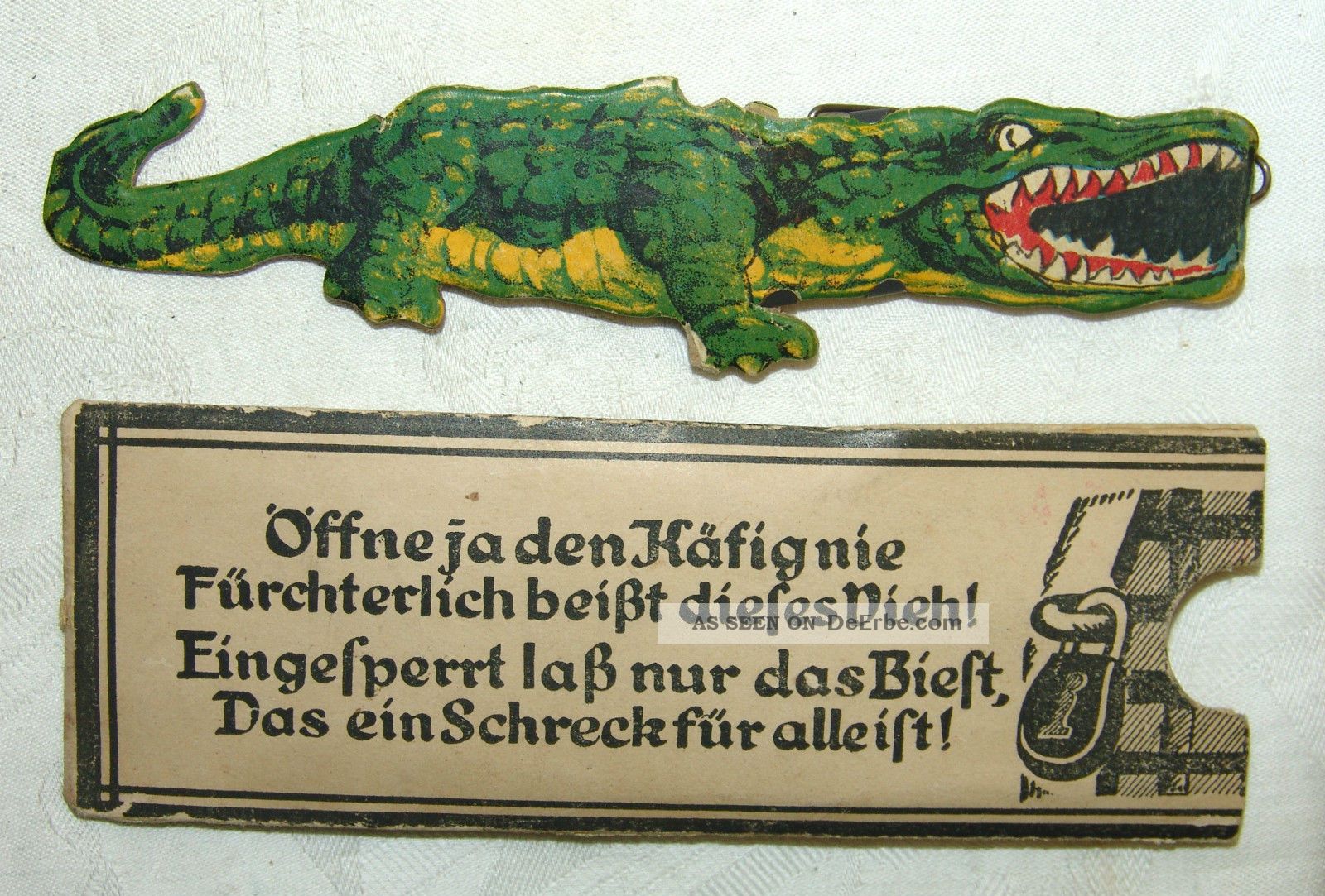Scherzartikel Krokodil Um 1900 