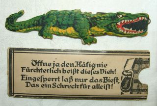 Scherzartikel Krokodil Um 1900 