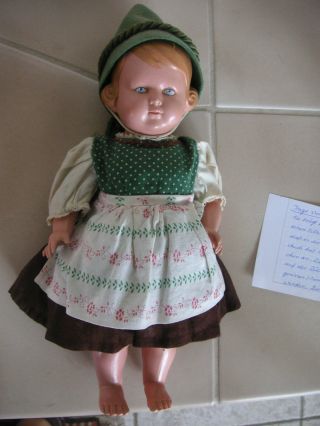 Puppe Der Marke Schildkröt Inge Cm 29 Aus Den 60er Jahren Bild