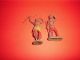 2 Alte Plastinol Masse Indianer Passend Zu 7 Cm Figuren Rar Gefertigt nach 1945 Bild 4