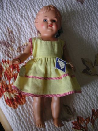 Puppe Der Marke Schildkröt Evchen 34 Cm Aus Den 60er Jahren Bild