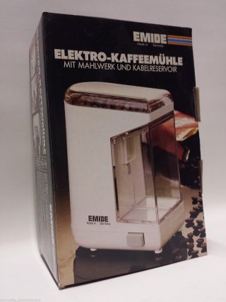 Vintage Elektrische Kaffeemühle Emide Km51 In Ovp Made In West Germany Bild