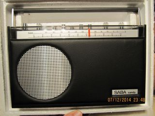 Saba Transistorradio Sandy Bj.  1970 In Ovp Mit Karton Und Zubehör Kunstleder Bild