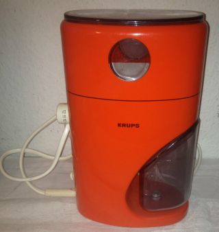 Krups Elektrische Kaffee Mühle - Orange - Typ 223 A - 70er Jahre Bild