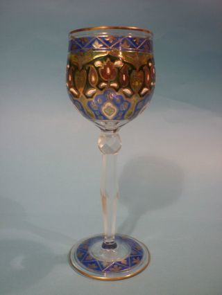Jugendstil Weinglas Stengelglas Jodhpur Dekor Heckert Petersdorf Schlesien Nr.  1 Bild