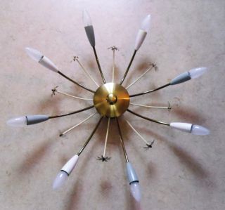 50/60er Jahre Design Lampe Deckenleuchte Spinne Sputnik Spider Lamp Rockabilly Bild