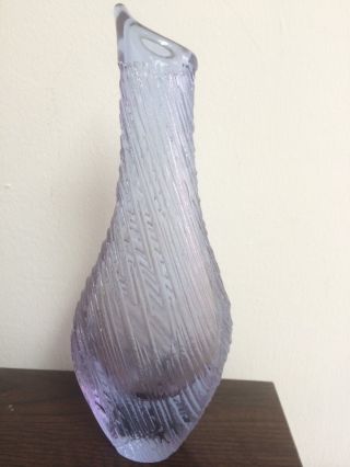 Glasvase Lila / Blau Dickwandiges Glas Tolle Form Bild